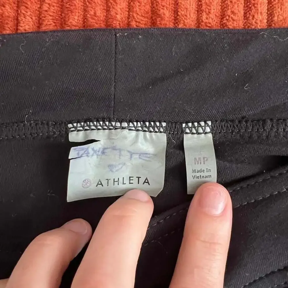Athleta Women's Black and Grey Trousers